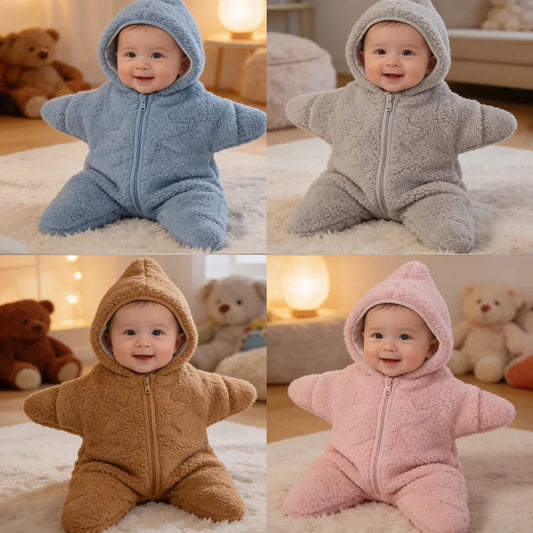 Cotton Cartoon Hooded Romper